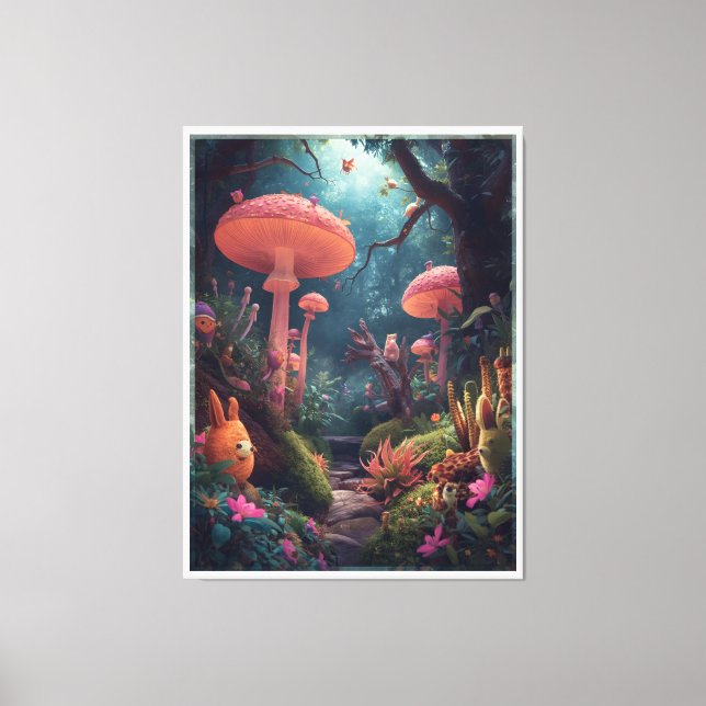 impression sur toile de forêt psychédélique (Recto)