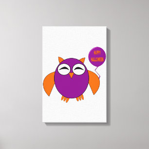 Impression sur toile de hibou de fête d'Halloween