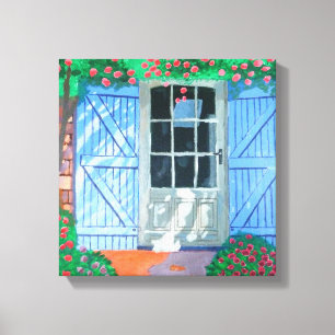 Impression sur toile de la cour de ferme française