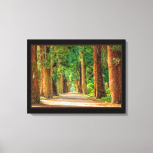 Impression sur toile de la forêt magique et belle