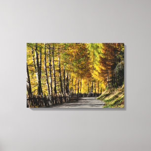 Impression sur toile de la route vers l'automne