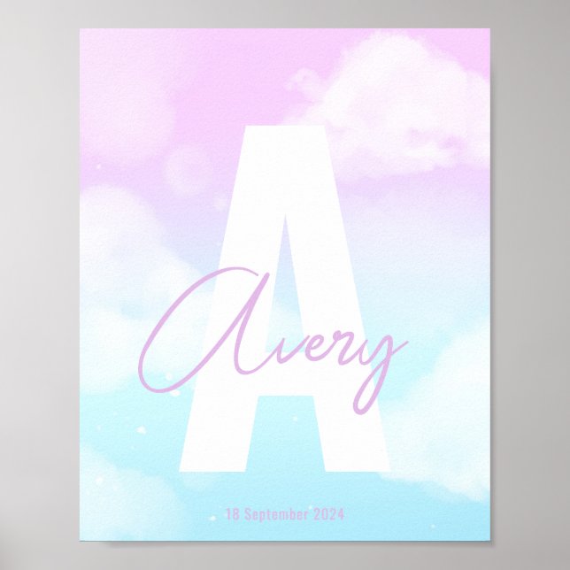 Impression sur toile de monogramme initiale person (Devant)