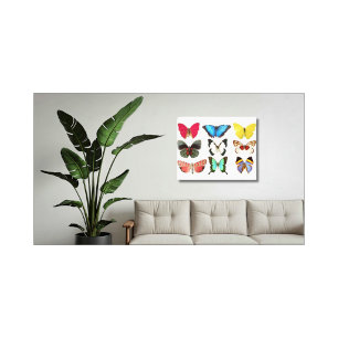Impression sur toile de papillons