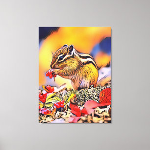 Impression sur toile de peinture numérique d'écure