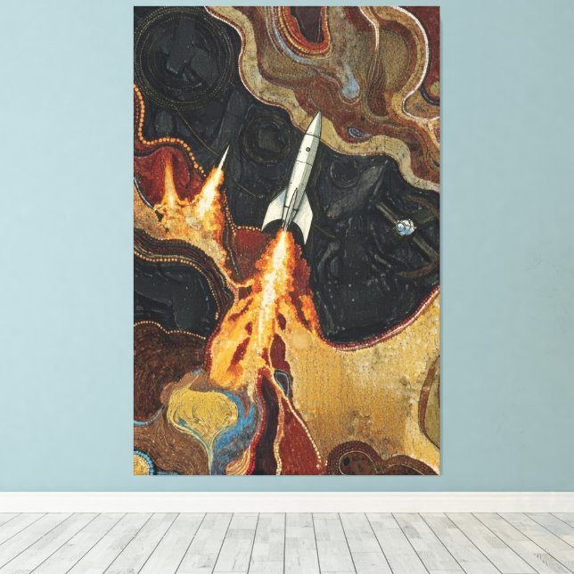 Impression sur toile de propulseurs (Insitu (Plancher de Bois))