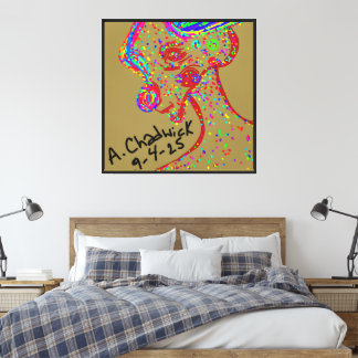 Impression sur toile de rennes clown