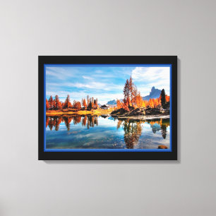 Impression sur toile de rivière de paysage en auto