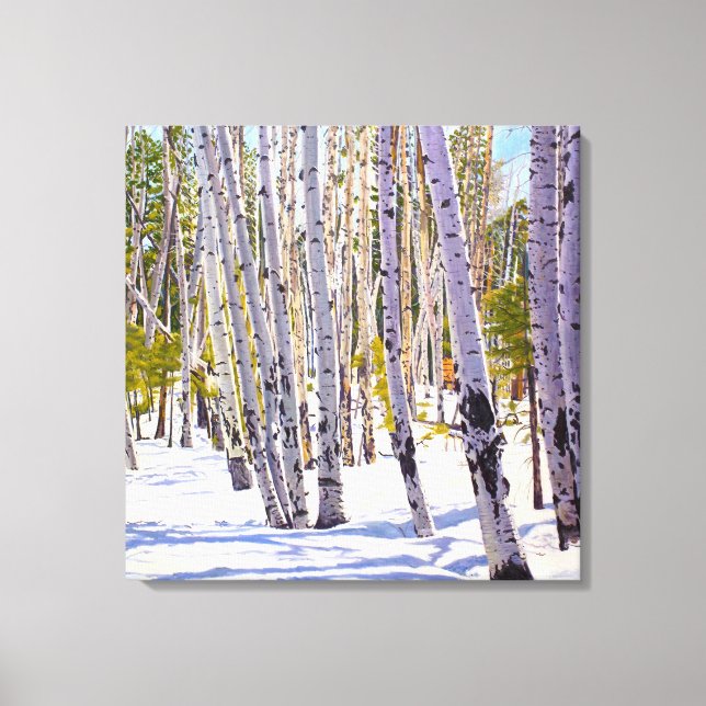 Impression sur toile de Trembles dans la neige (Recto)