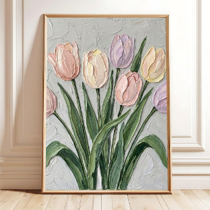Impression sur toile de tulipe moderne pour salon