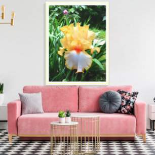 Impression sur toile du jardin de fleurs d'iris ja