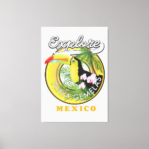Impression sur toile du logo de voyage Oaxaca Mexi