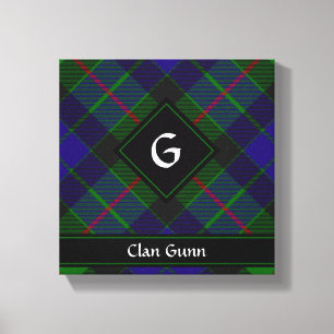 Impression sur toile du tartan du clan Gunn