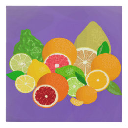 Impression sur toile emballée de fruits faux