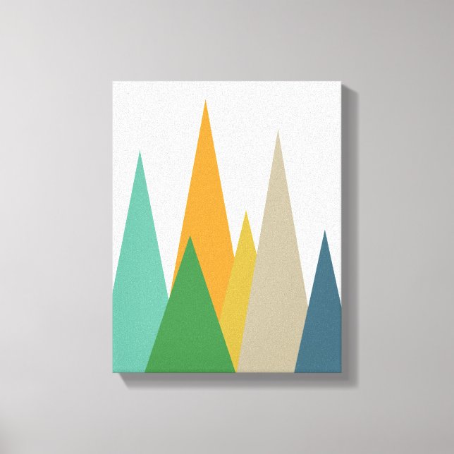 Impression sur toile encadrée Mountains Mid Centur (Recto)