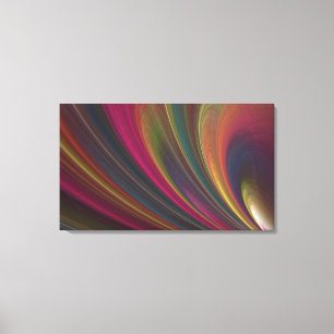 Impression sur toile enroulée fractale arc-en-ciel
