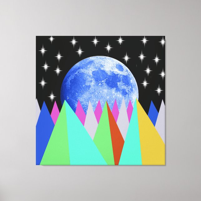 Impression sur toile étendue de Blue Moon (Recto)