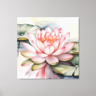 Impression sur toile étendue de fleur de lotus à l