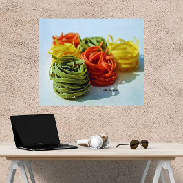 Impression sur toile étendue de tagliatelles pâtes