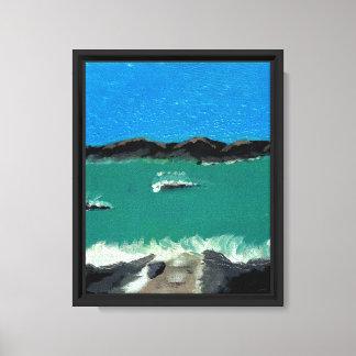 Impression sur toile étendue d'île tropicale