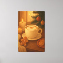 Impression sur toile étirée de café Cozy Holiday