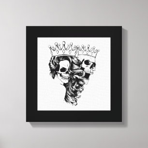 Impression sur toile étirée Royalty Made King & Qu