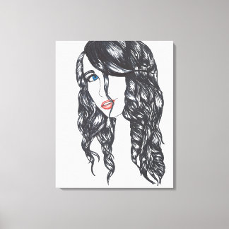 Impression sur toile étirée Sharpie Girl (Moyen)