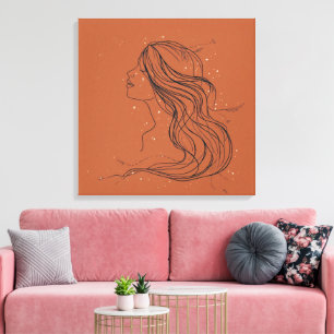 Impression sur toile Fille Abstraite – Moderne Min