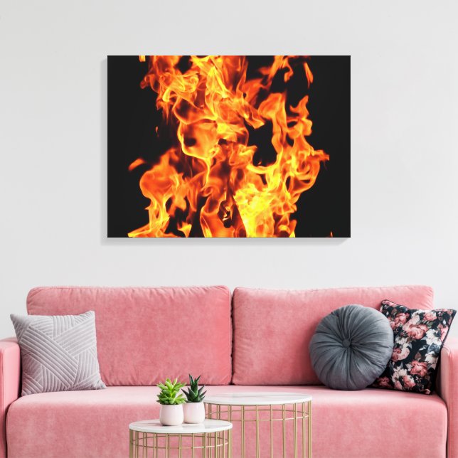 Impression sur toile Flames Stretched (Insitu(Salon))