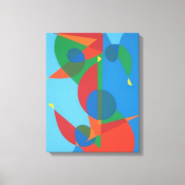 Impression sur toile Harmony Blue Abstrait (Recto)