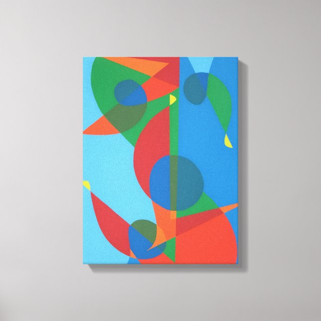 Impression sur toile Harmony Blue Abstrait (Recto)