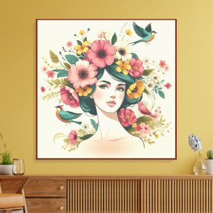 Impression sur toile Le chant des oiseaux en été