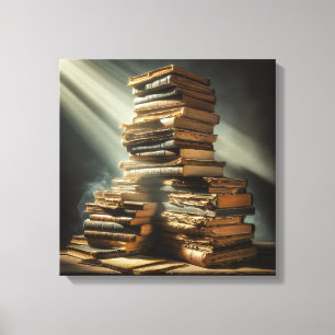 Impression sur toile (Livres dans le grenier)