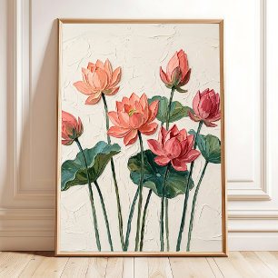 Impression sur toile Lotus minimaliste