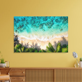 Impression sur toile Océan Turquoise Paradis Tropi