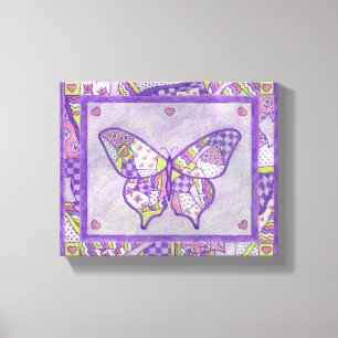 Impression sur toile Papillon Violet