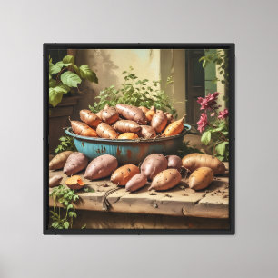 Impression sur toile (patates douces)