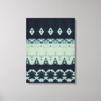 Impression sur toile Shibori de beauté indigo