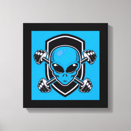 Impression sur toile tendue Blue Alien Gym