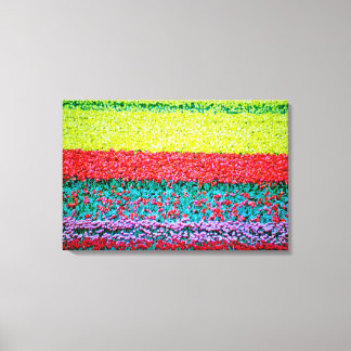Impression sur toile tendue Champs de tulipes 
