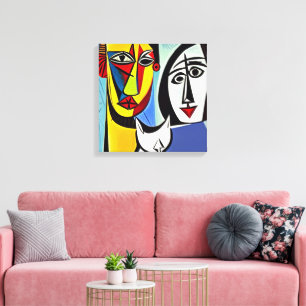 Impression sur toile tendue d'art abstrait