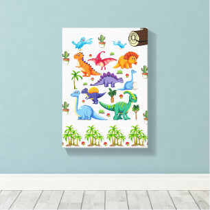 Impression sur toile tendue Dinosaure faune