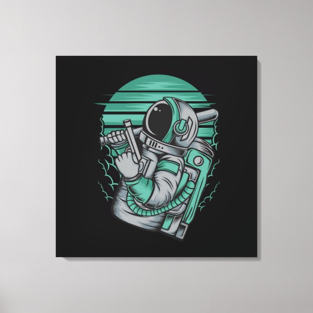 Impression sur toile tendue du statut d'astronaute (Recto)