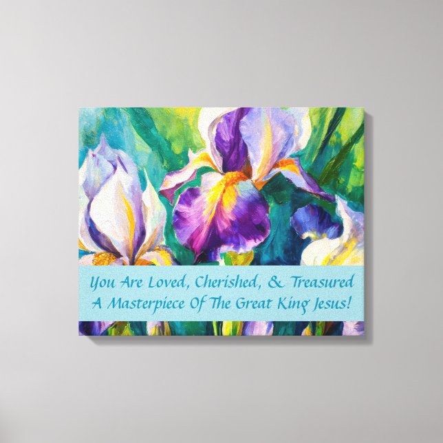Impression sur toile tendue Iris Elégance (Recto)