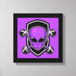 Impression sur toile tendue Purple Alien Gym