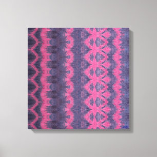 Impression sur toile tendue rose indigo
