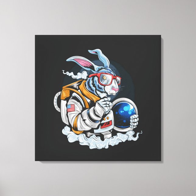 Impression sur toile tendue Statut d'astronaute la (Recto)
