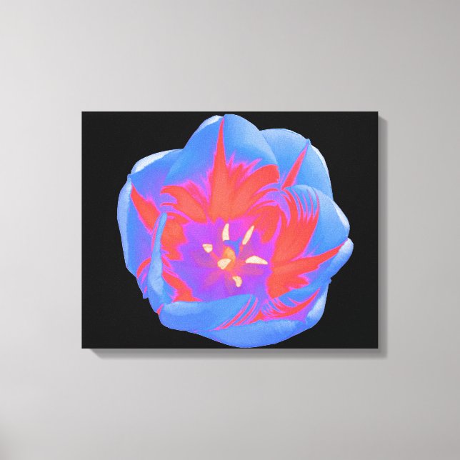 Impression sur toile Tulipe Fluorescente (Recto)