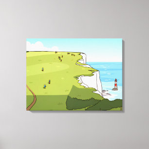 Impression sur toile vue sur Beachy Head