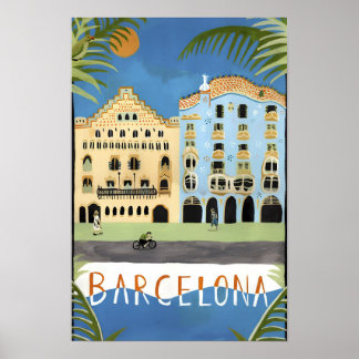 Impression vintage de Barcelone
