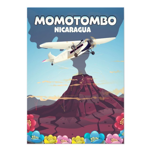 Impression volcan Momotombo Nicaragua voyage. (Devant)